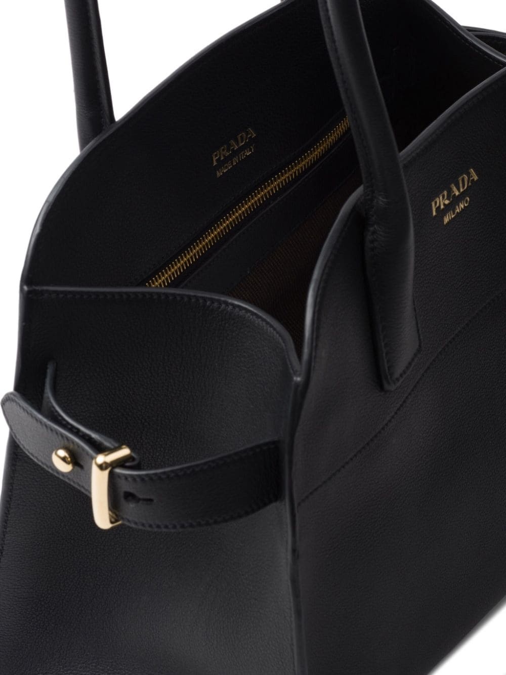 logo-lettering leather tote bag - 4