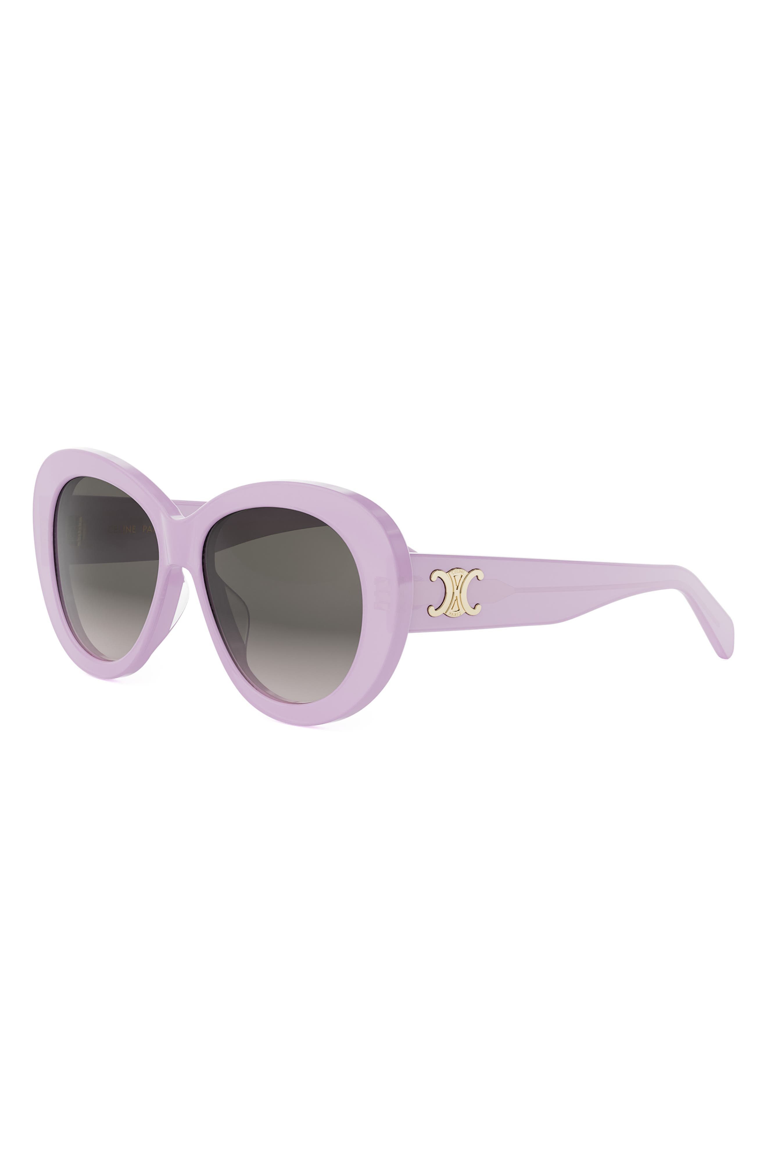 CELINE Triomphe 55mm Gradient Butterfly Sunglasses in Shiny Lilac /Gradient Brown at Nordstrom - 2
