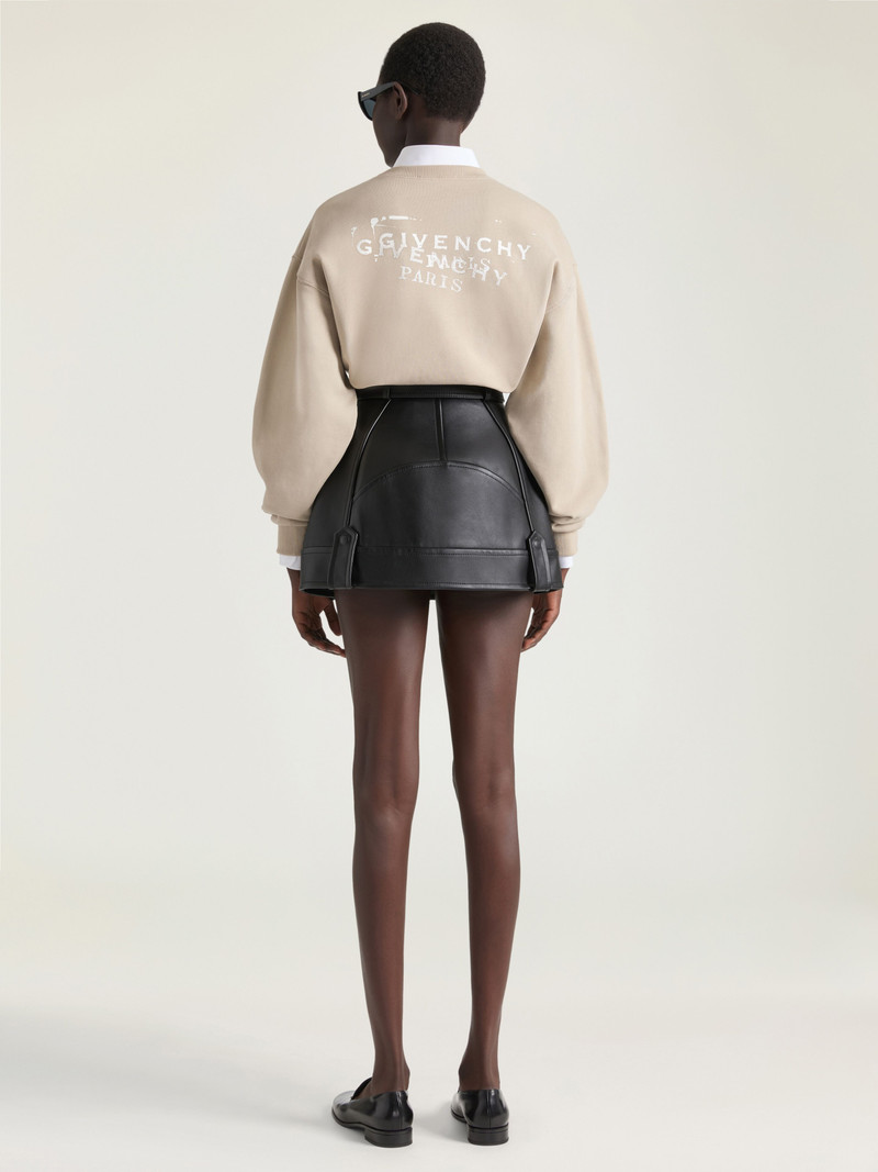 Givenchy SWEATSHIRT IN FLEECE WITH GIVENCHY STAMP PRINT outlook