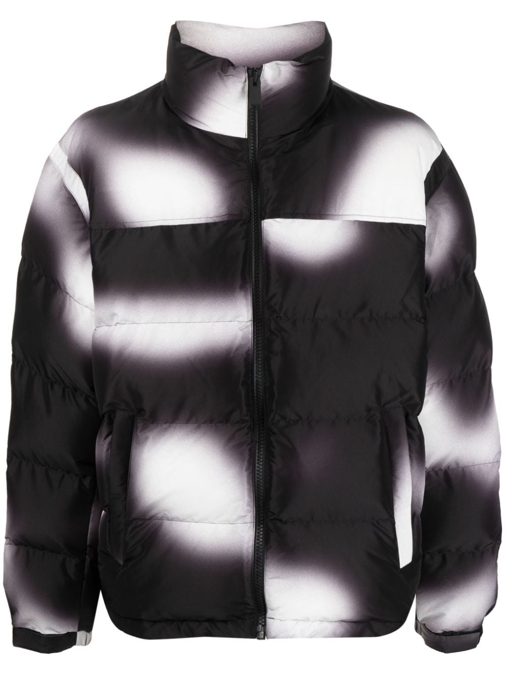 blurred puffer jacket - 1