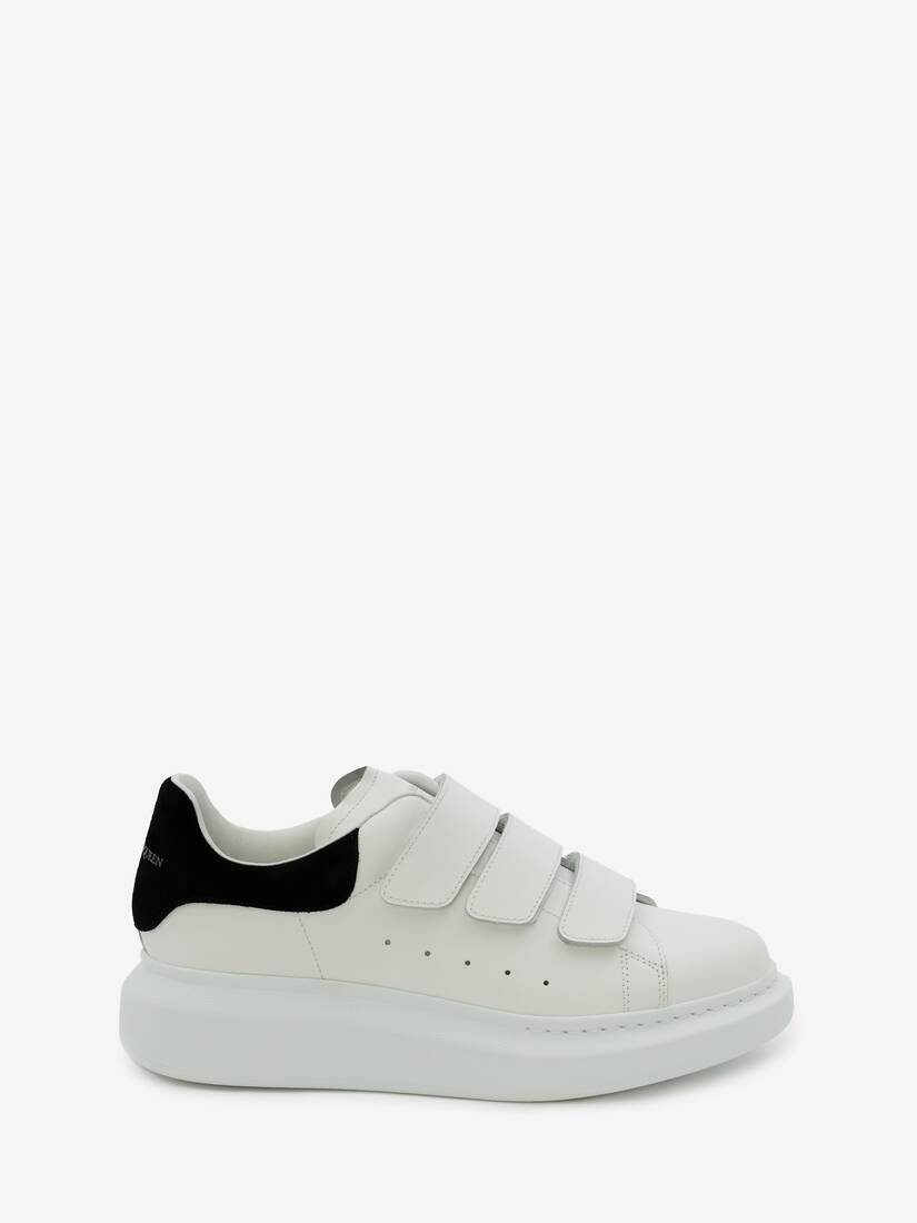 Oversized Triple Strap Sneaker in White/black - 1