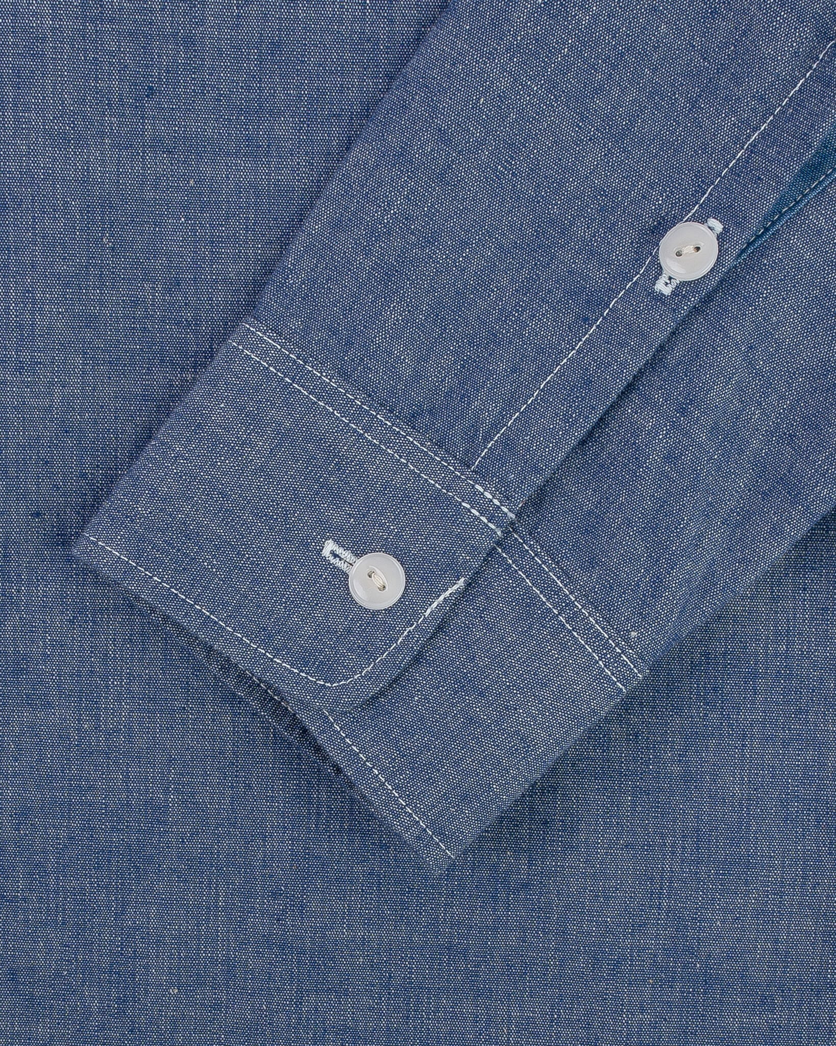 IHSH-21-BLU 10oz Selvedge Chambray Work Shirt - Blue - 8