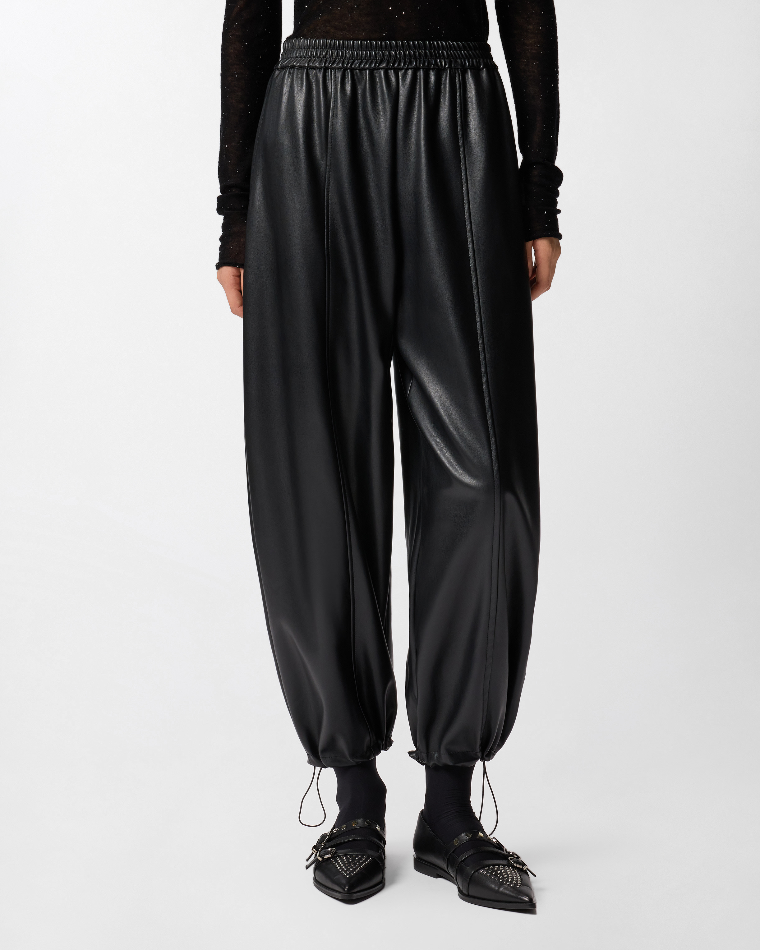 FAUX LEATHER BALLOON TROUSERS - 3
