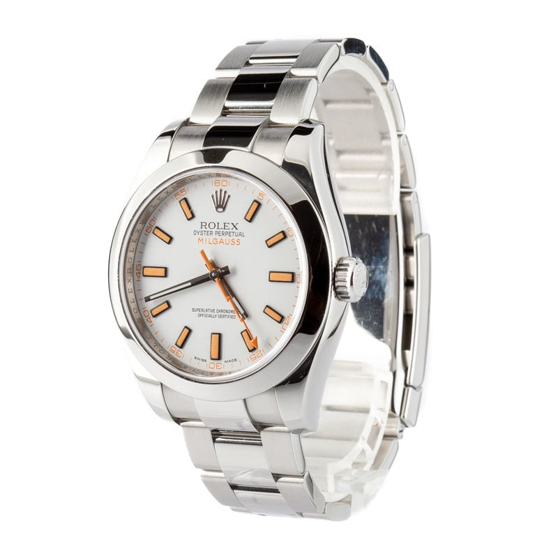 Rolex Milgauss 116400 White Superluminova Dial - 2