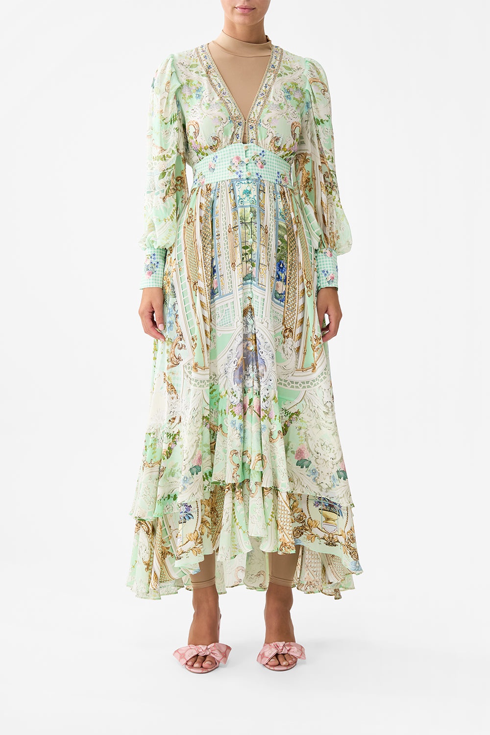 LONG BUTTON FRONT DRESS - 8