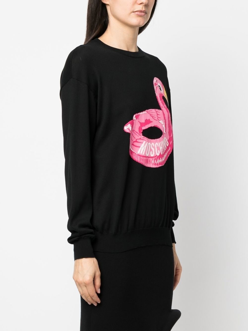 intarsia-knit logo jumper - 3