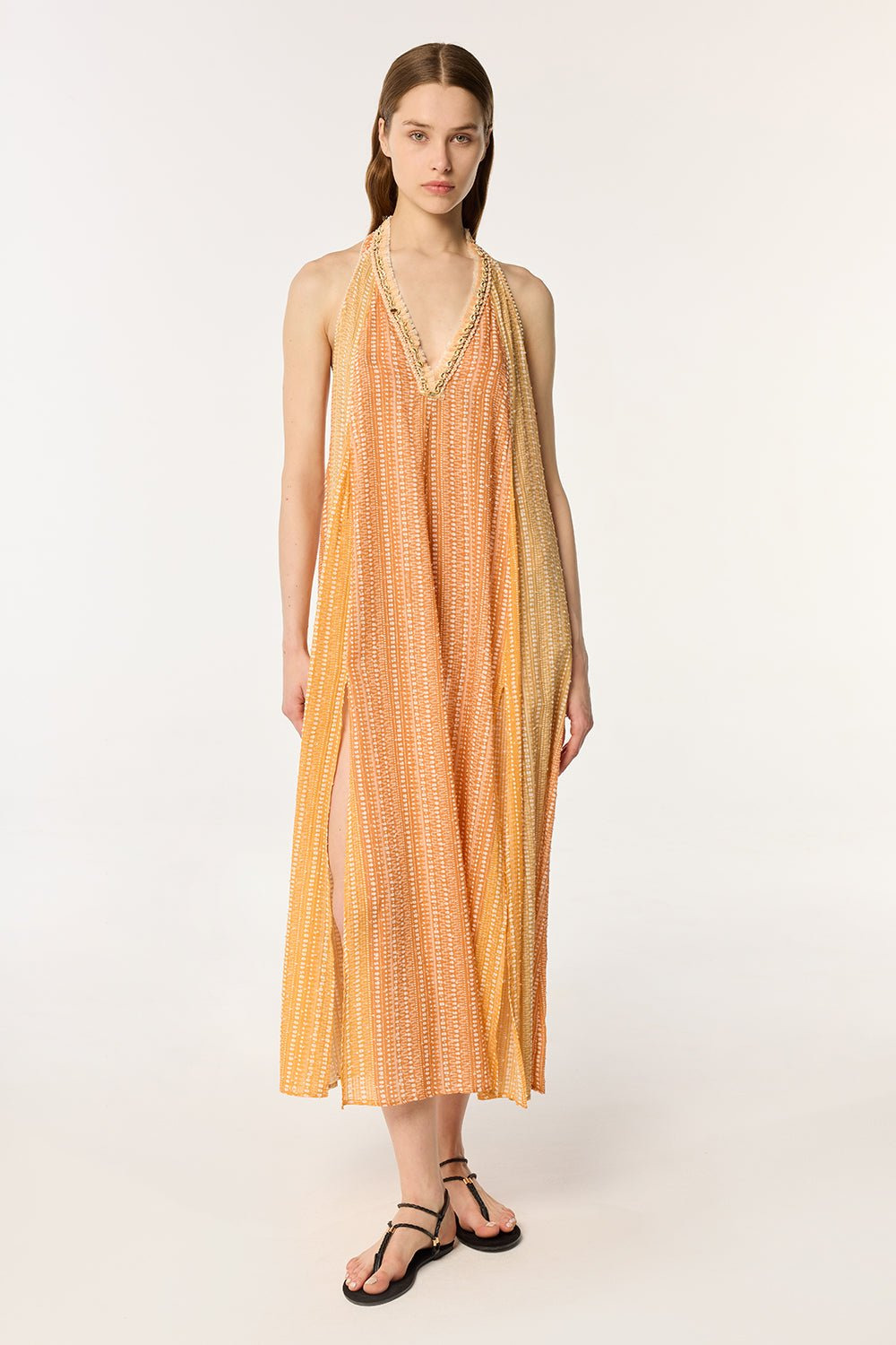 Long Dress Nava - Orange Shona - 1
