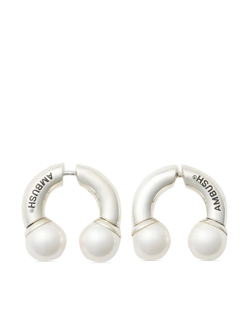 Pearl Barbell Earrings - 1