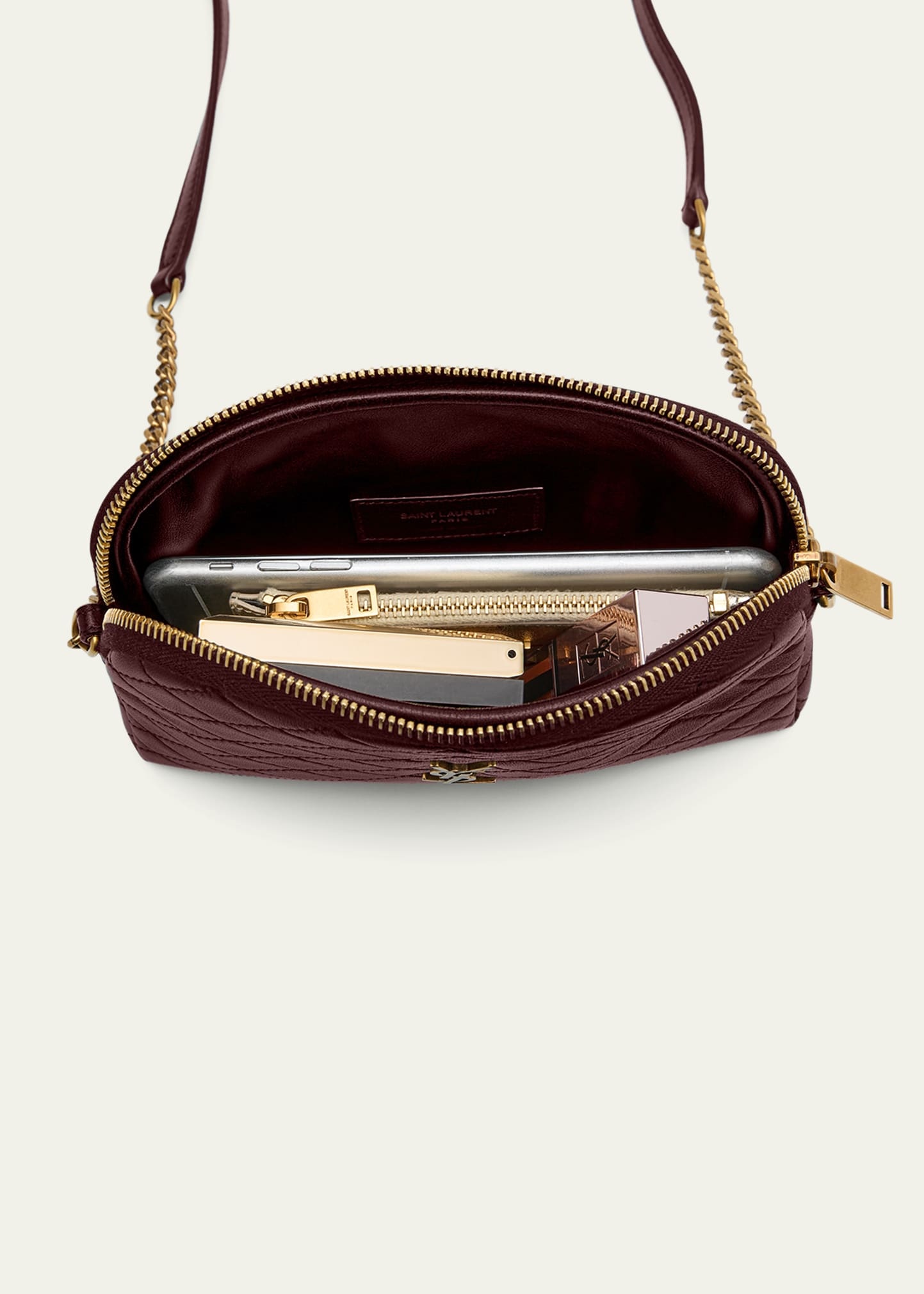Gaby Mini YSL Crossbody Bag in Quilted Leather - 6