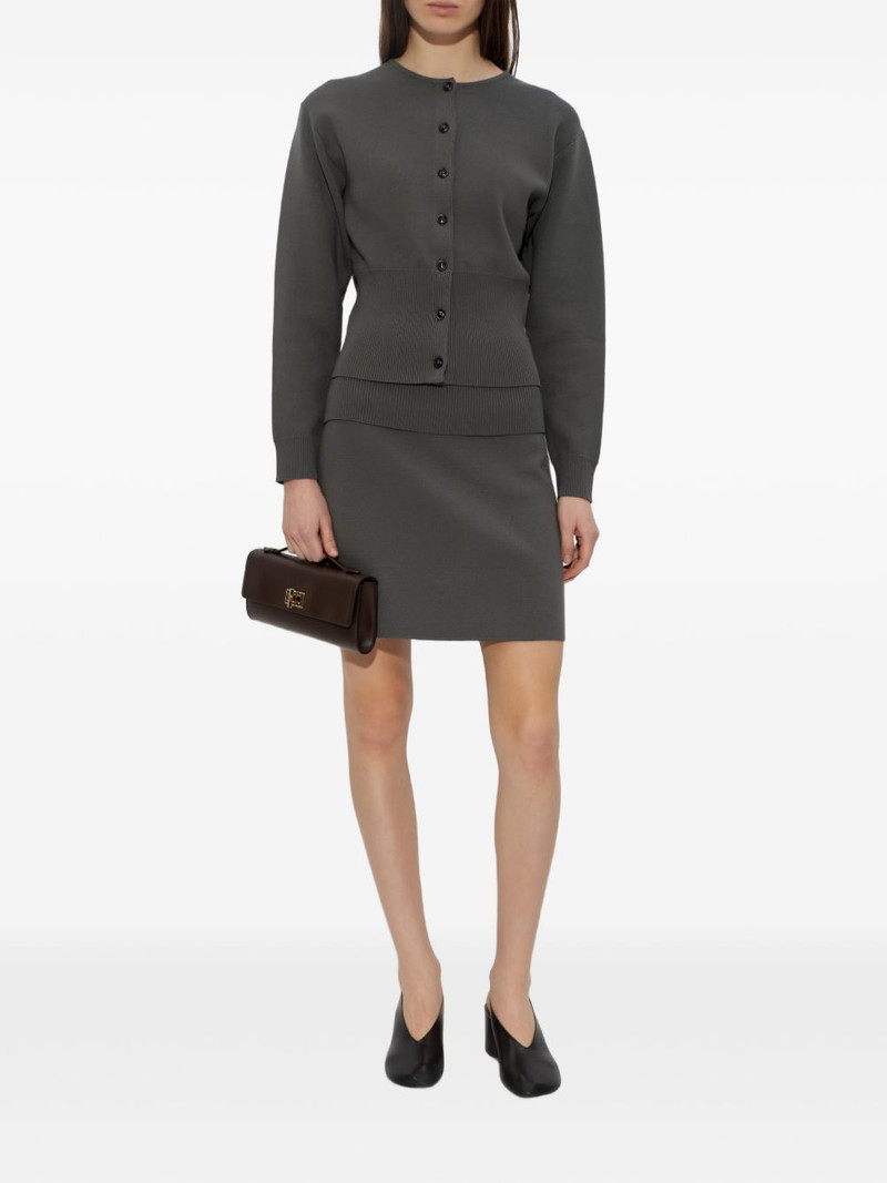SAMSØE SAMSØE Saane ribbed trim skirt outlook