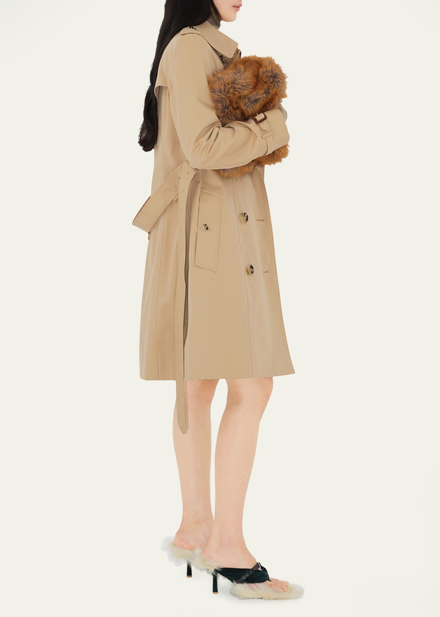 Chelsea Belted Double-Breasted Trench Coat - 4