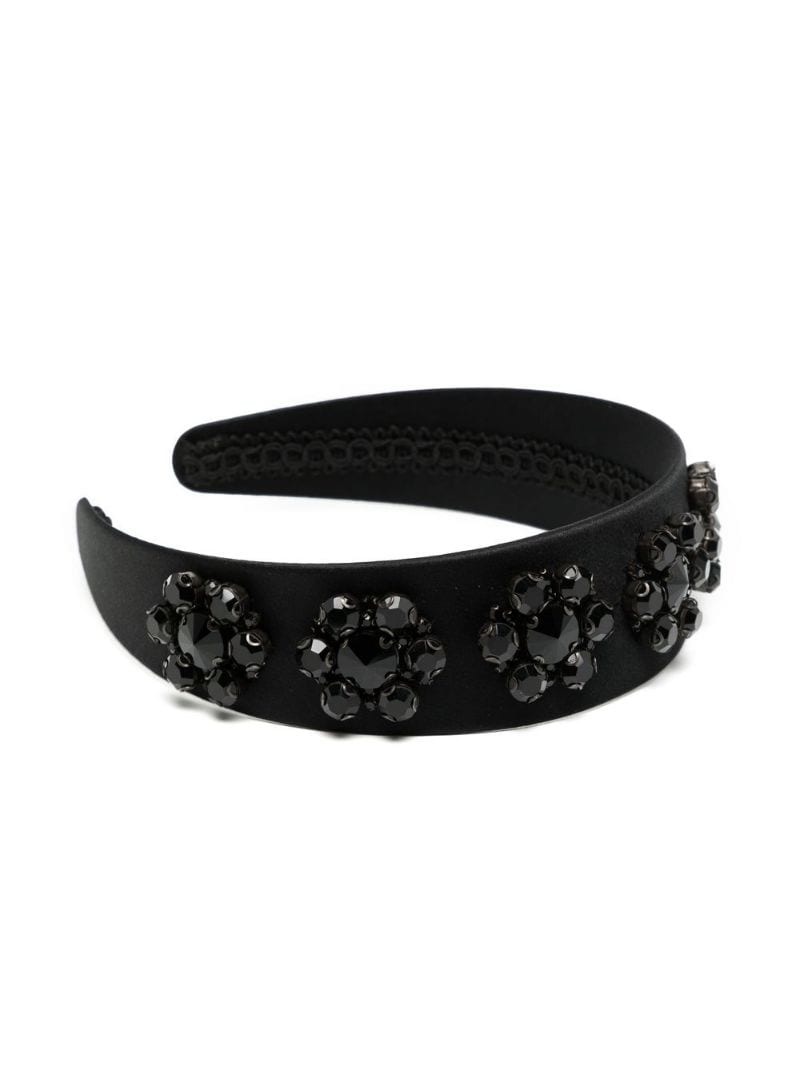 flower embroidered headband - 2