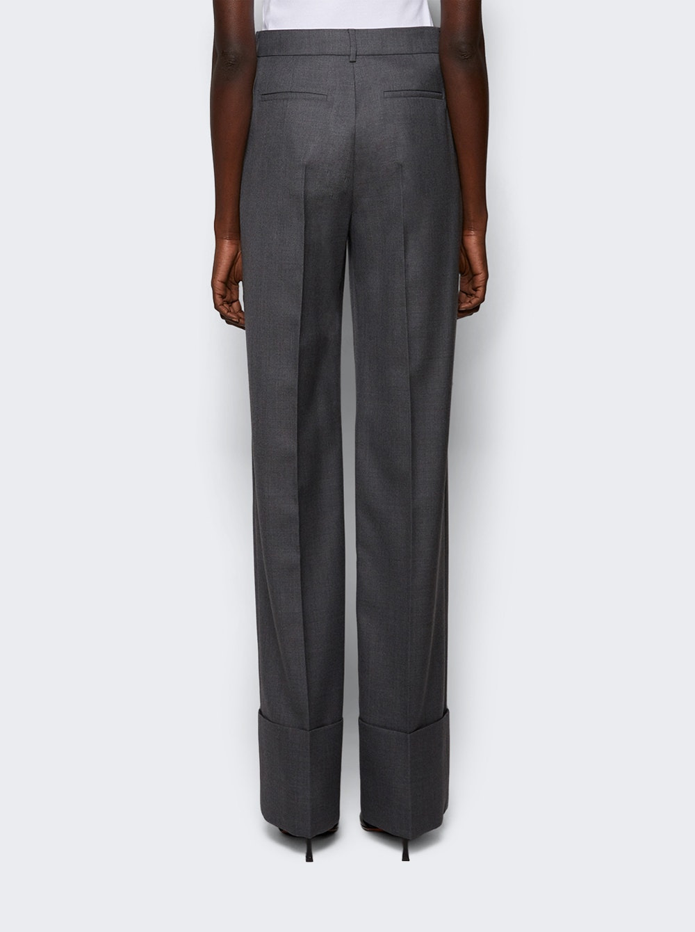 Virgin Wool Pants Grey Melange - 4
