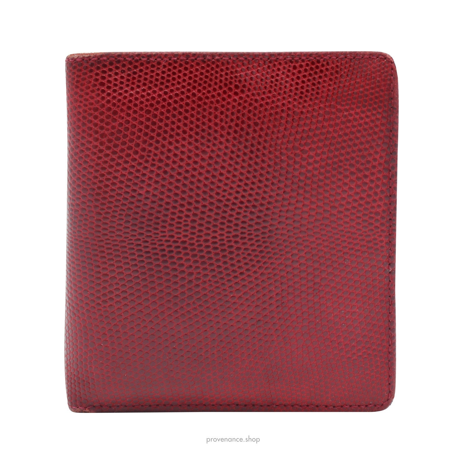Louis Vuitton Tall Bifold Wallet - Rubis Lizard Leather - 2
