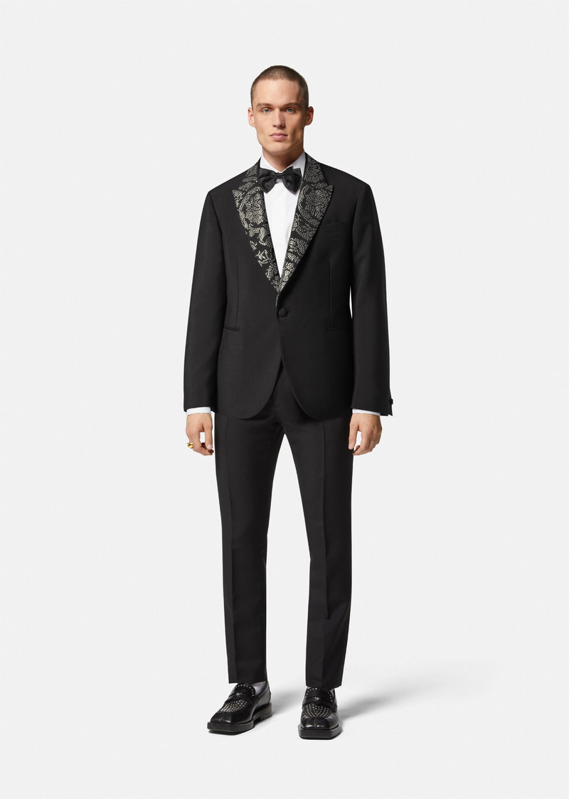 VERSACE Studded Barocco Silhouette Blazer outlook