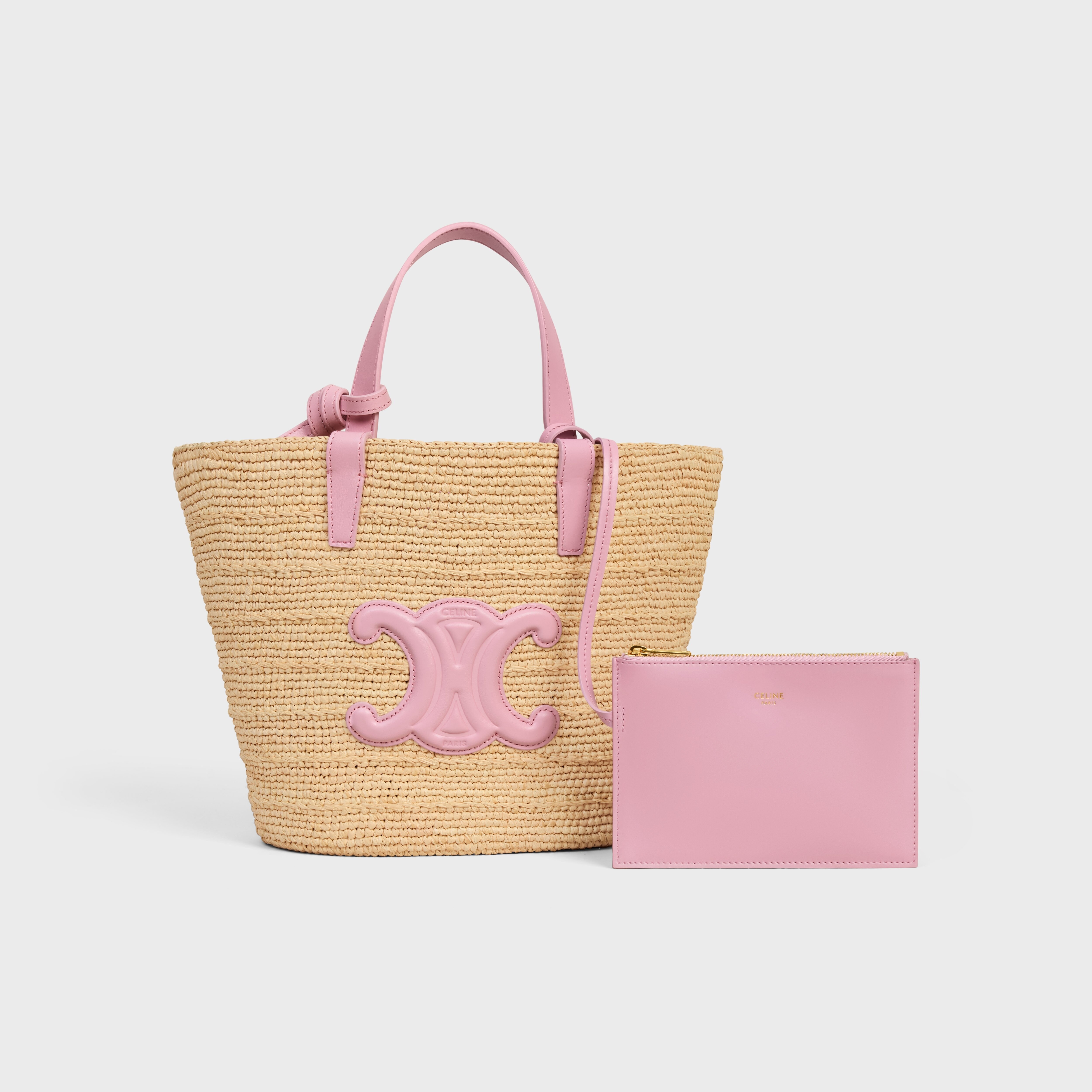 TEEN SUPPLE CELINE CLASSIC PANIER IN Raffia and calfskin - 6
