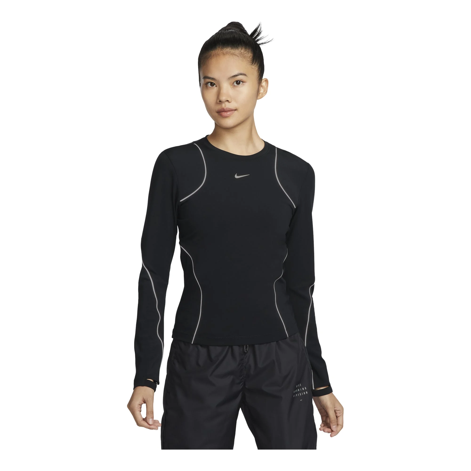 (WMNS) Nike Dri-Fit Running Division T-Shirts 'Black' FV6419-010 - 1