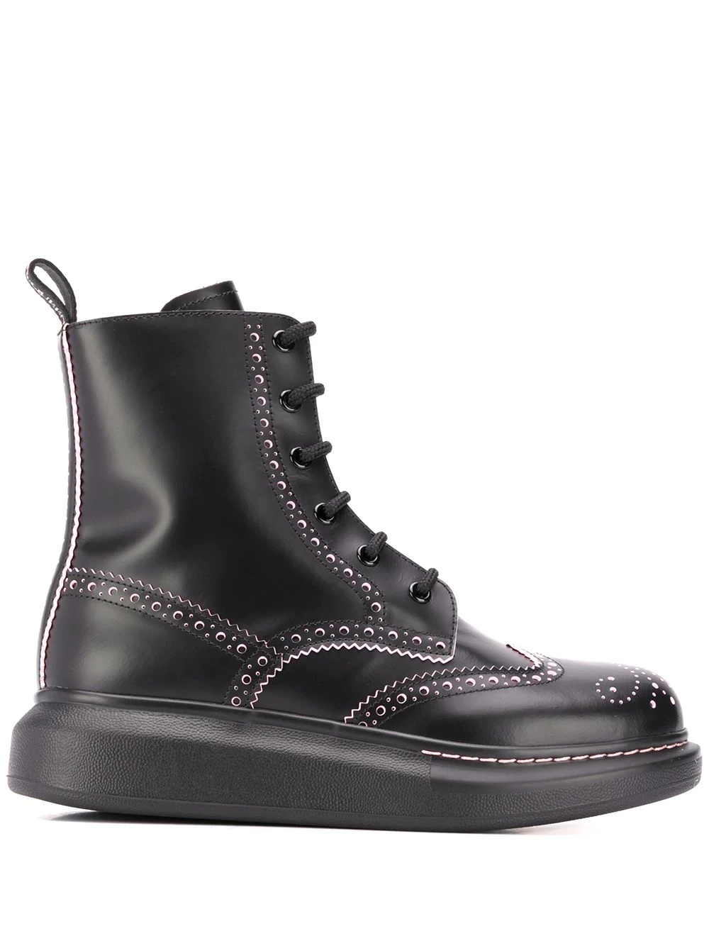 Hybrid lace-up brogue boots - 1