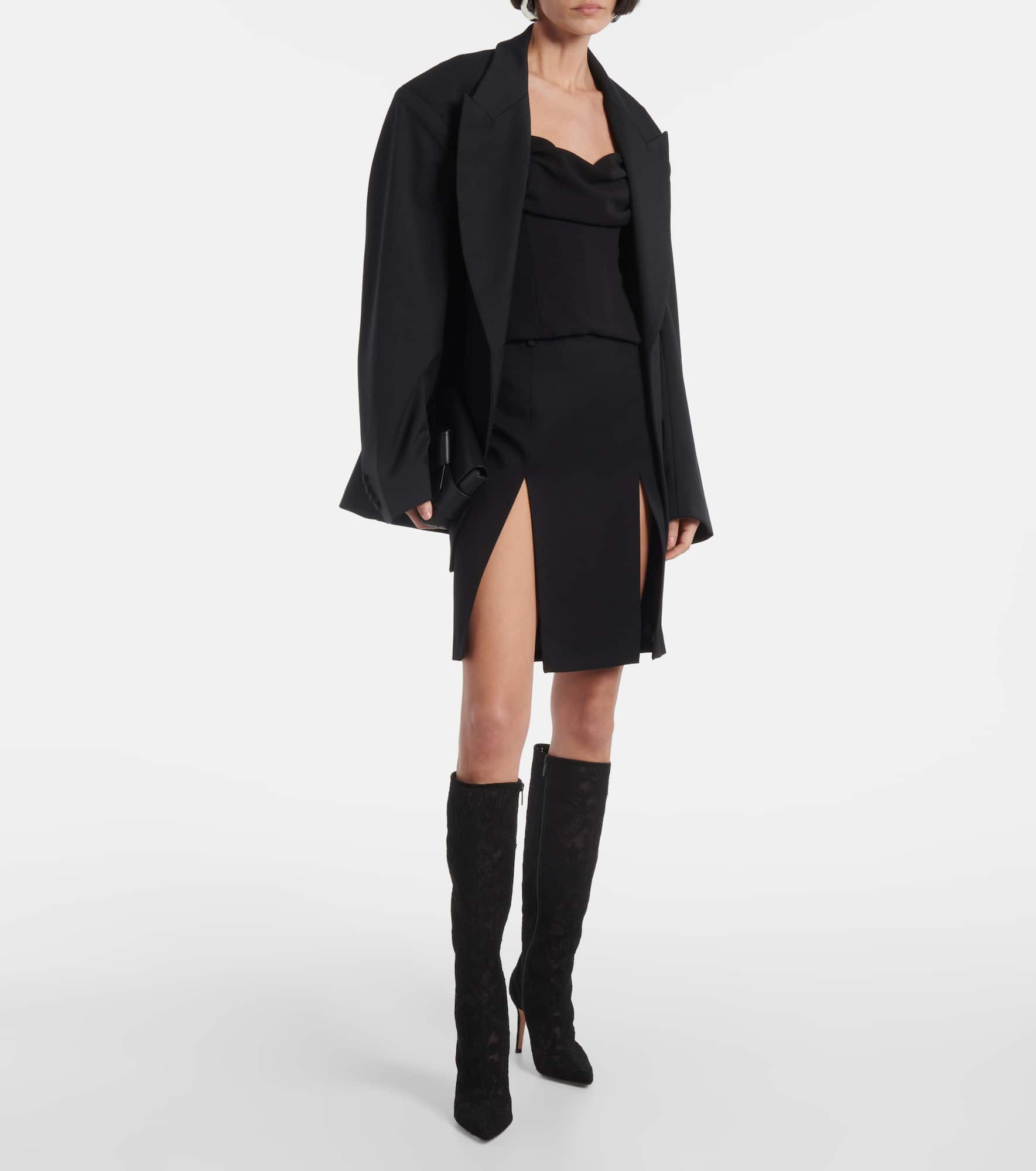 Claudia 85 lace knee-high boots - 3