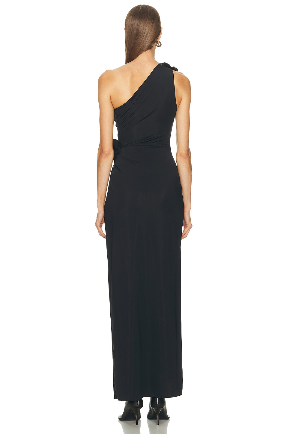 Asymmetric Flower Gown - 4