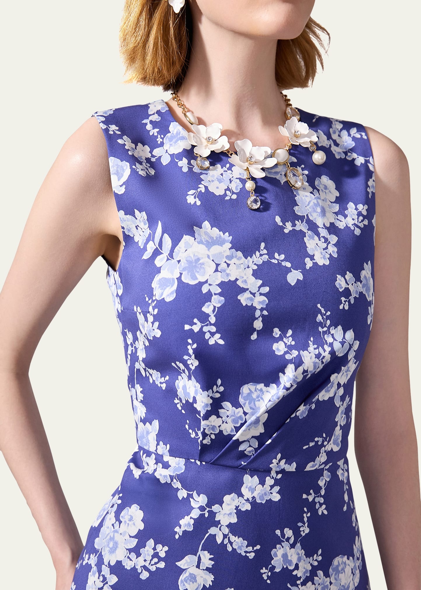 Sleeveless Floral Ruffle Dress - 4