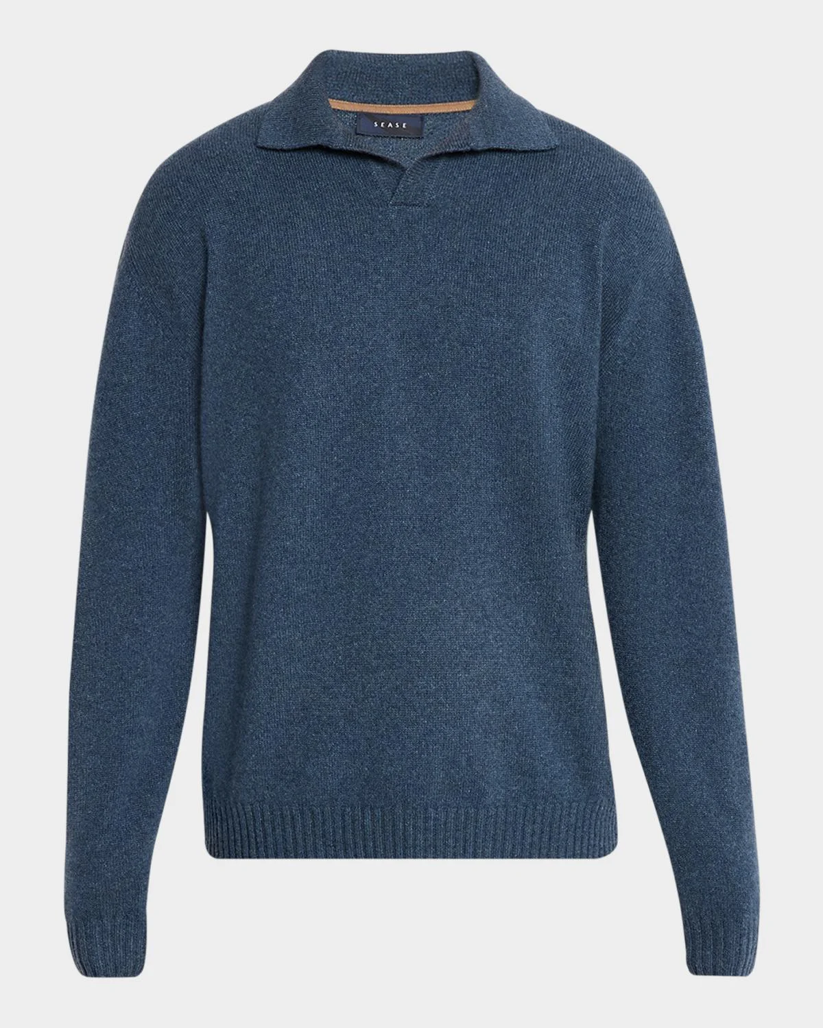 Men's Coarsehair Cashmere Polo Shirt - 1