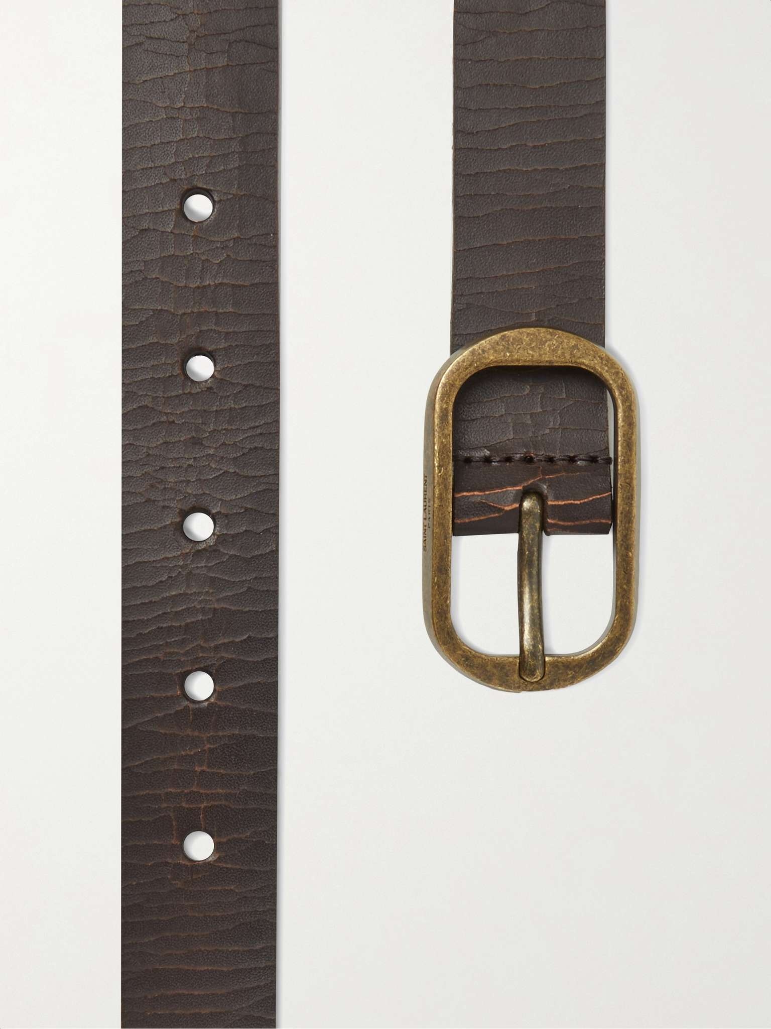 3cm Distressed Leather Belt - 2