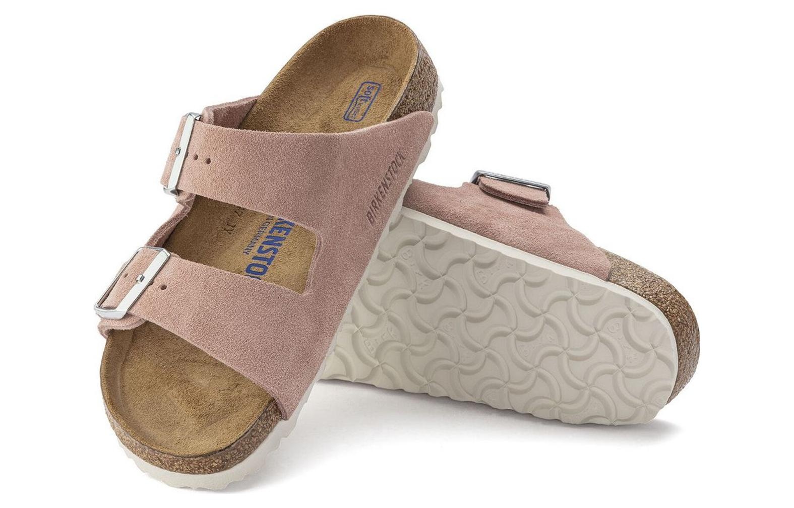 (WMNS) Birkenstock Arizona Soft Footbed Suede Leather Narrow Fit Sandals 'Pink Clay' 1023321 - 5