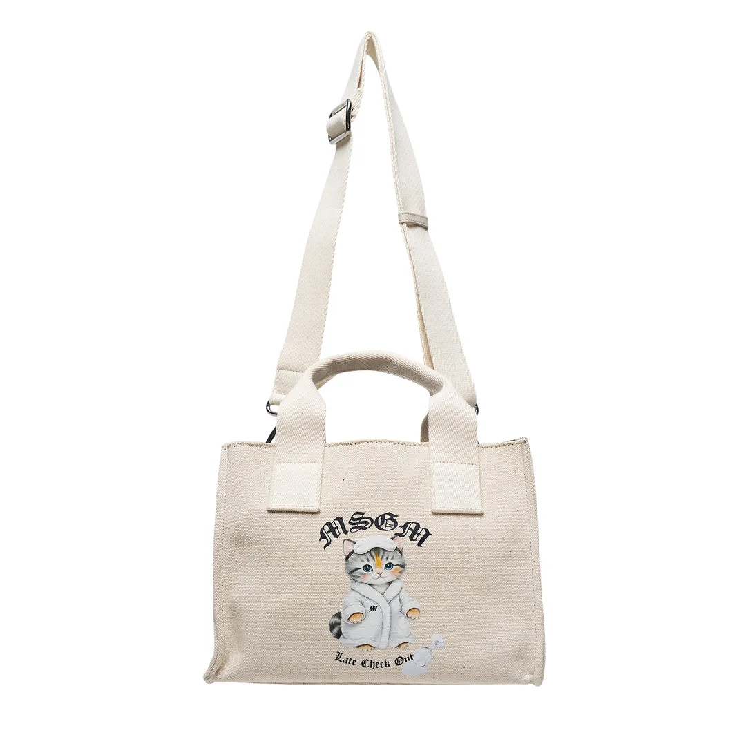 Bathrobe Cat Small Tote - 1