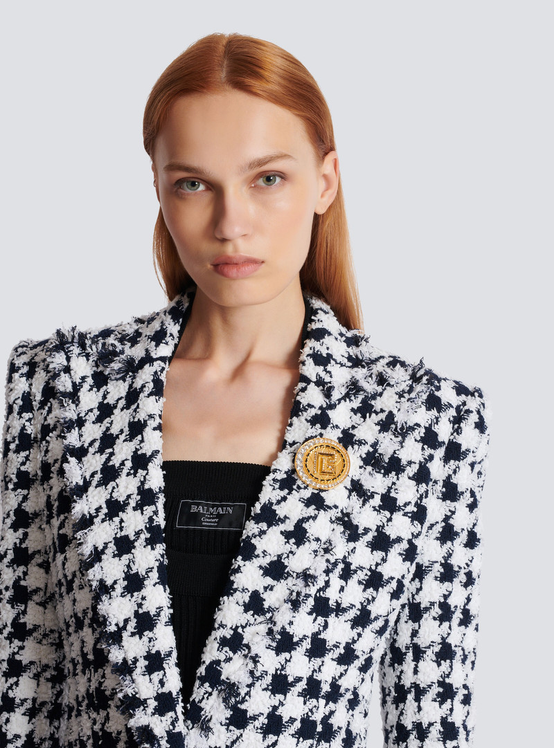 Balmain PB brooch in brass and rhinestones outlook