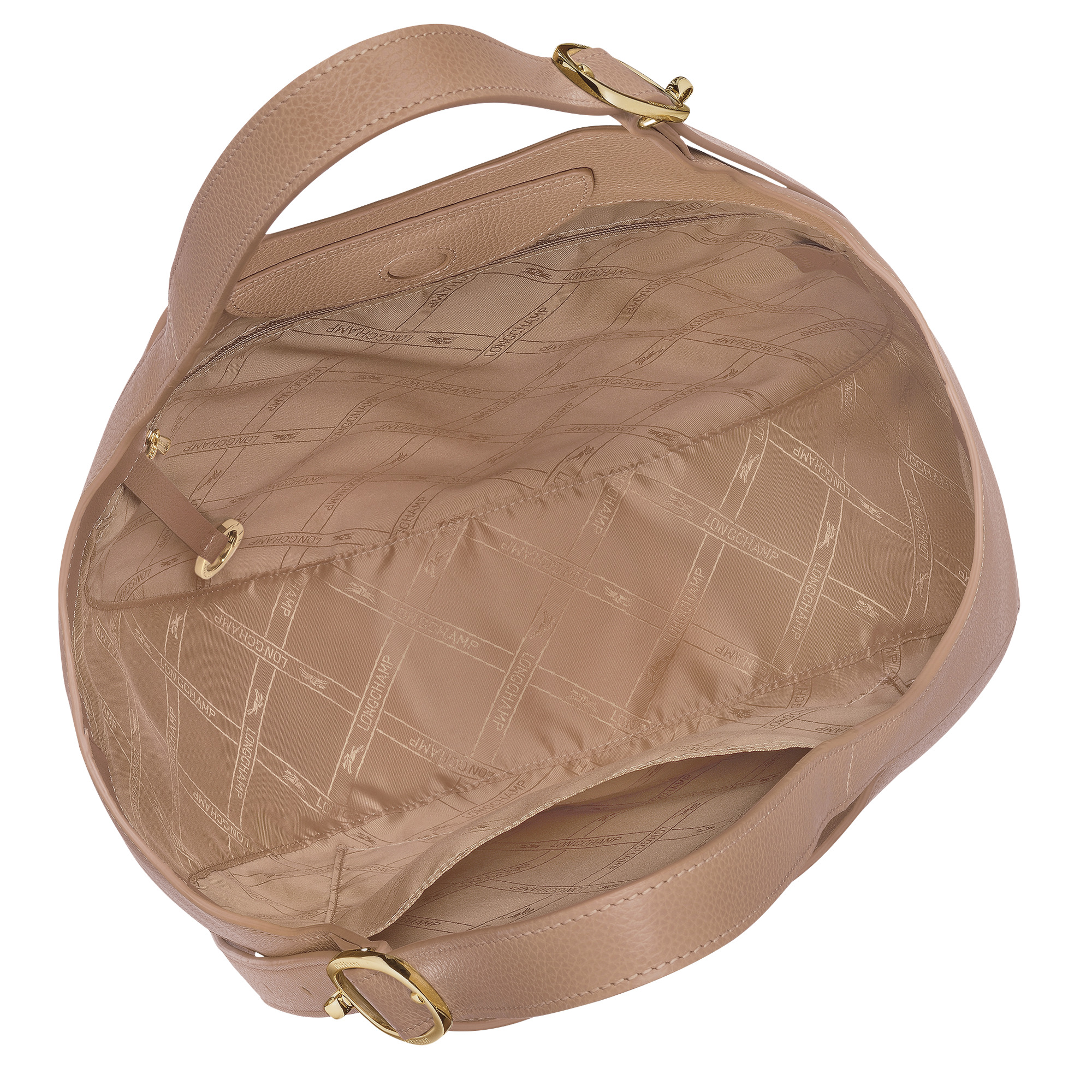 Le Foulonné XL Tote bag Biscuit - Leather - 5
