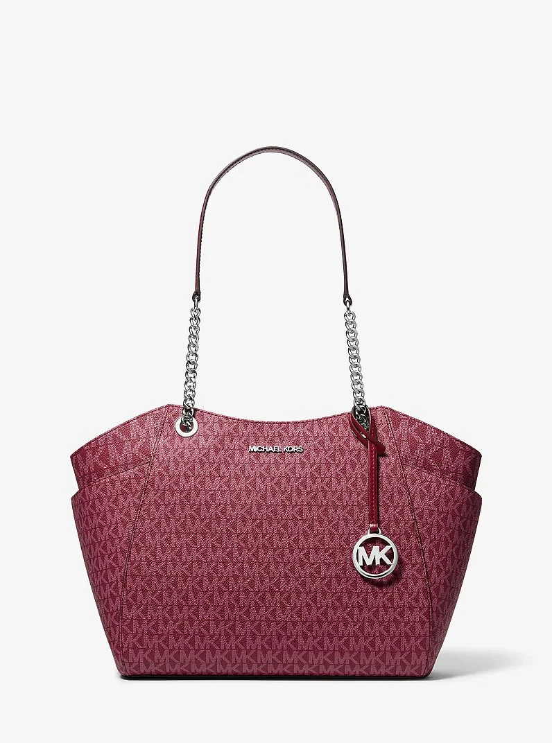 Jet Set Large Signature Logo Shoulder Bag - 1