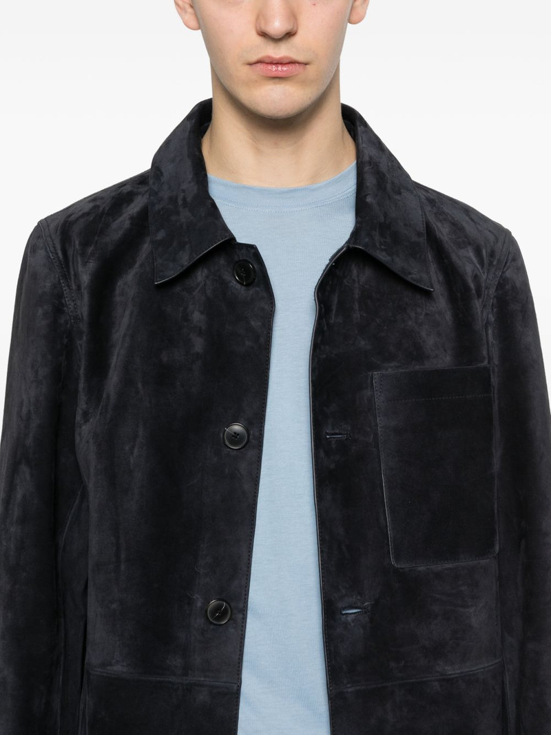 button-fastening suede jacket 5