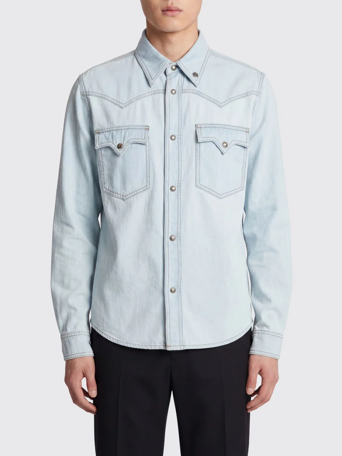 VERSACE Denim Casual Shirt - 1
