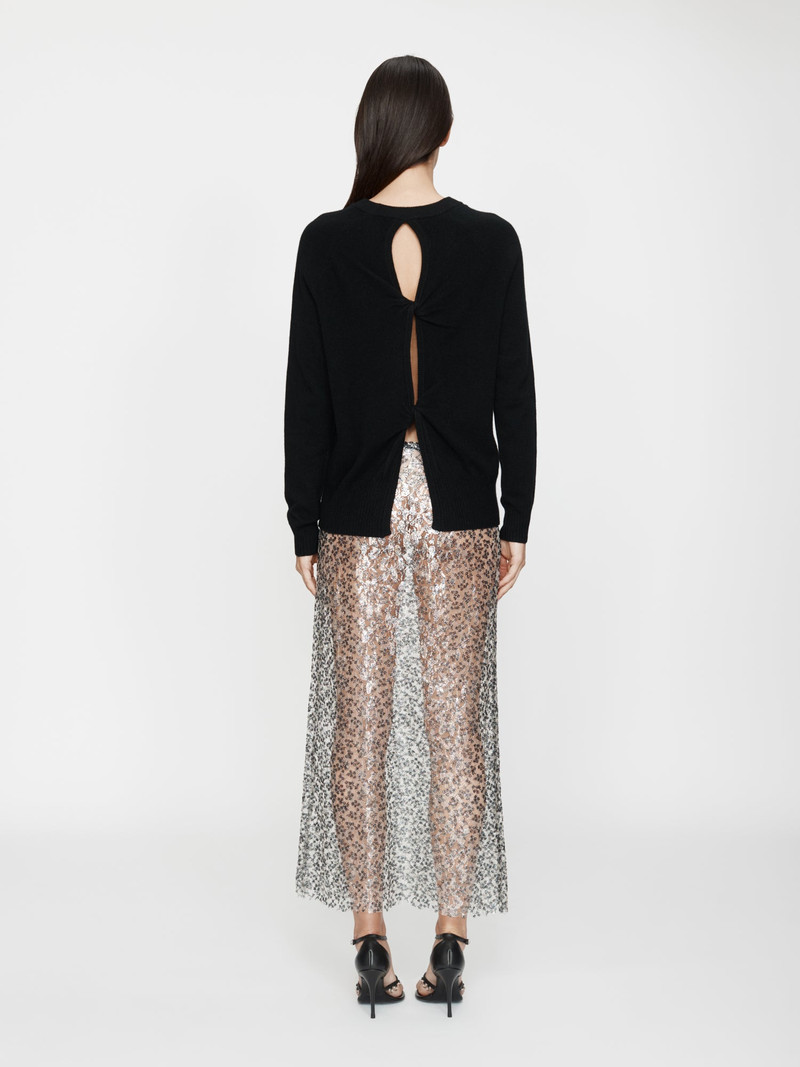 Sequinned Lace Column Skirt 4