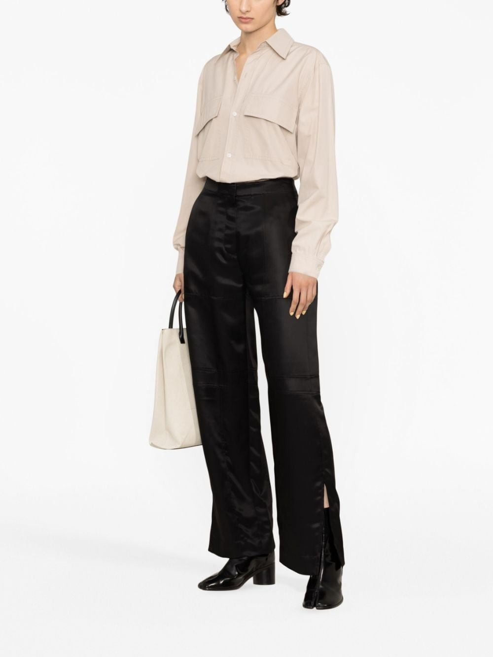 high-waist straight-leg trousers - 2