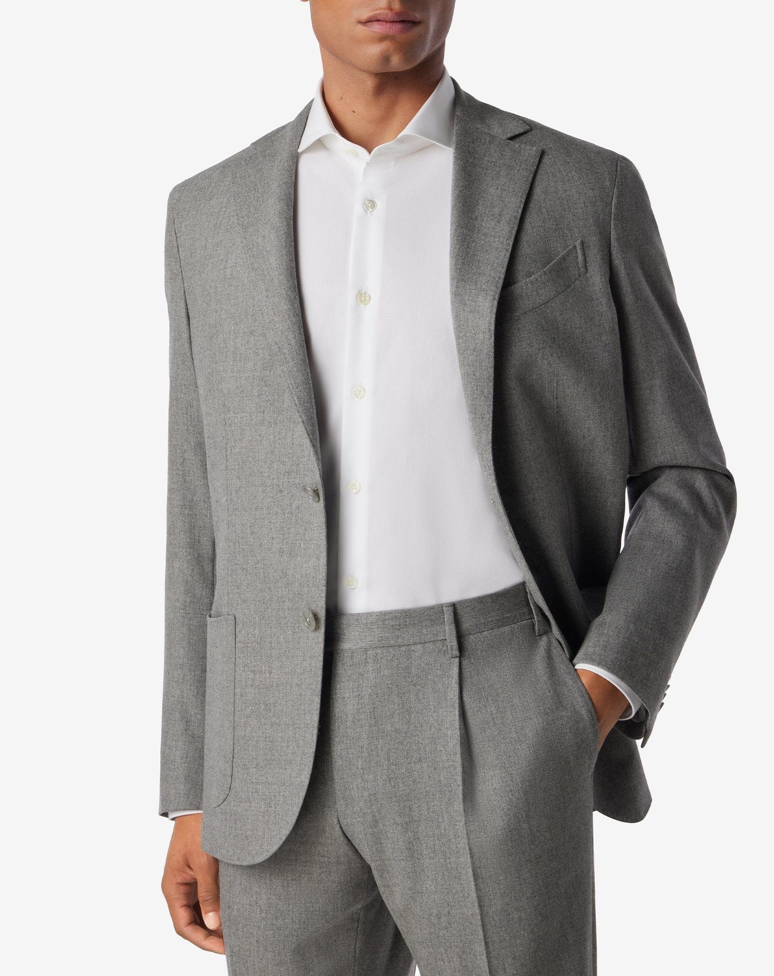 Grey wool and cashmere suit - 5