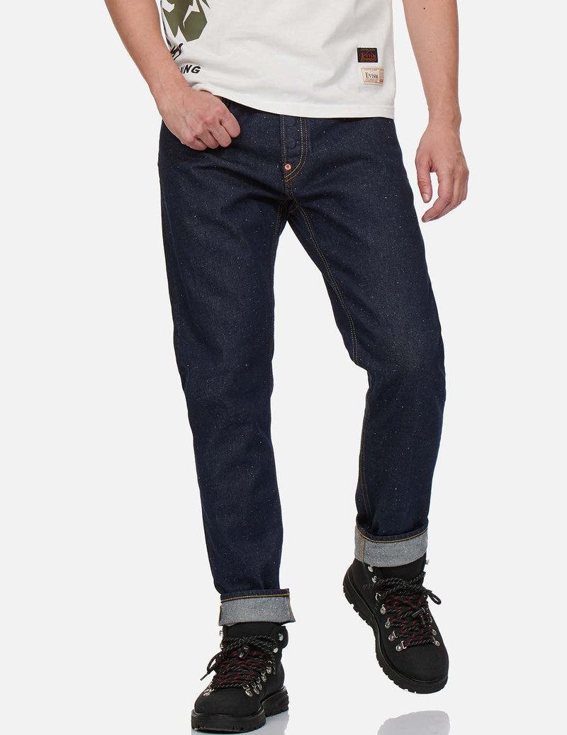 LASER-PRINT BRUSHSTROKE DAICOCK CARROT FIT JEANS #2017 4