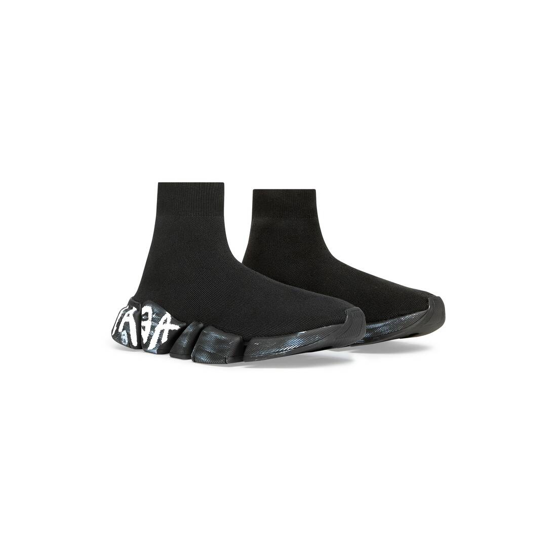 BALENCIAGA Men's Speed 2.0 Graffiti Recycled Knit Sneaker in