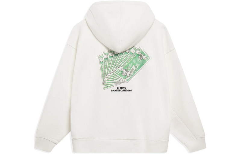 Li-Ning Li-Ning x Phil Hackett Graphic Hoodie 'White' AWDT227-2 outlook