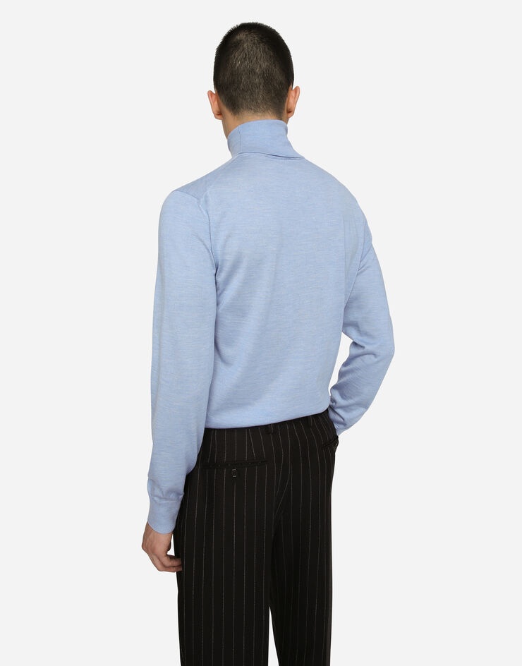 Extra-fine cashmere and silk turtleneck sweater - 5
