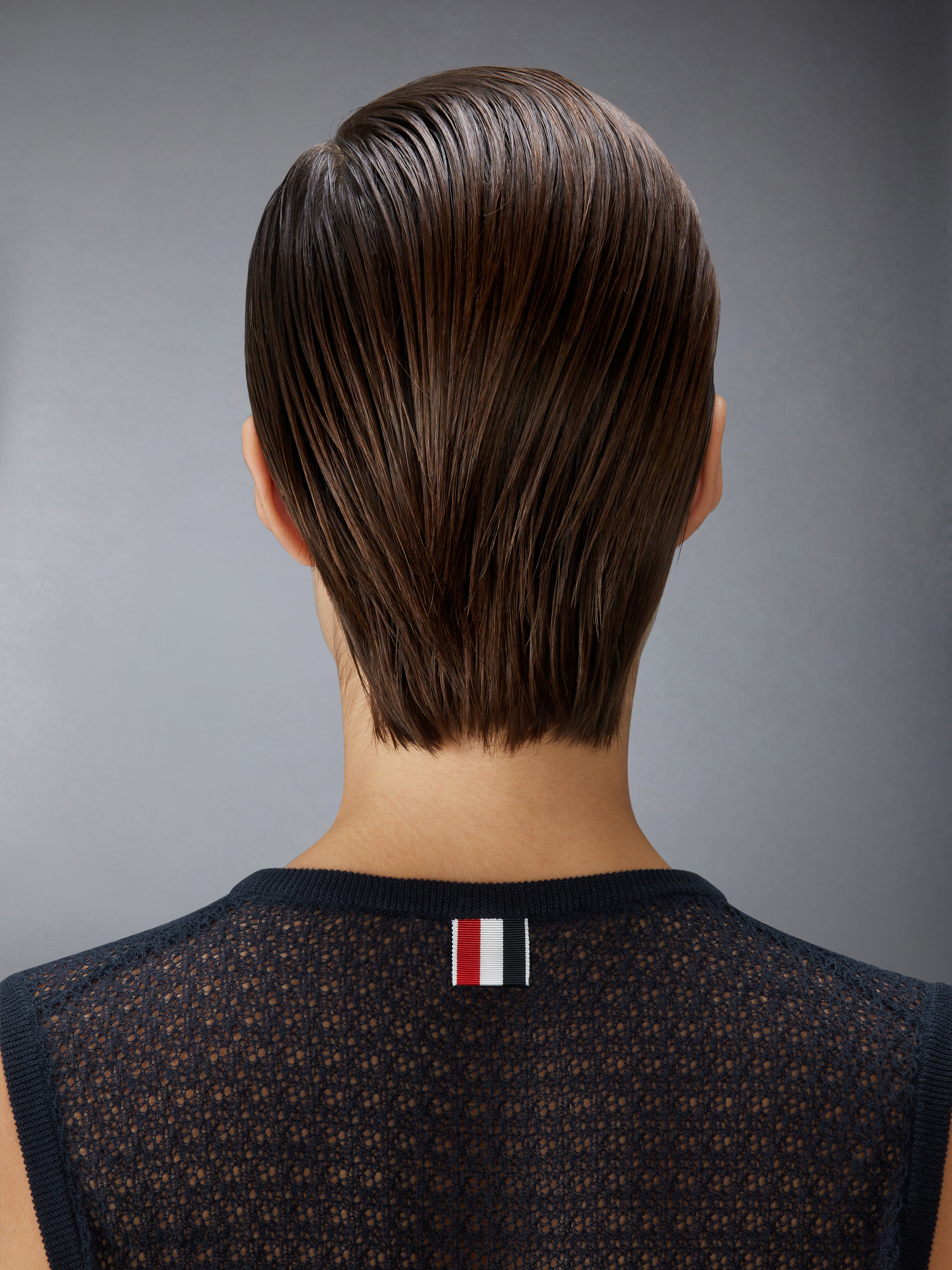 COTTON CASHMERE NECK TIE SHELL TOP - 5