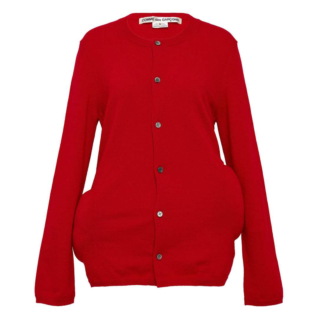 Worsted Wool Jersey Filling Cardigan - 1