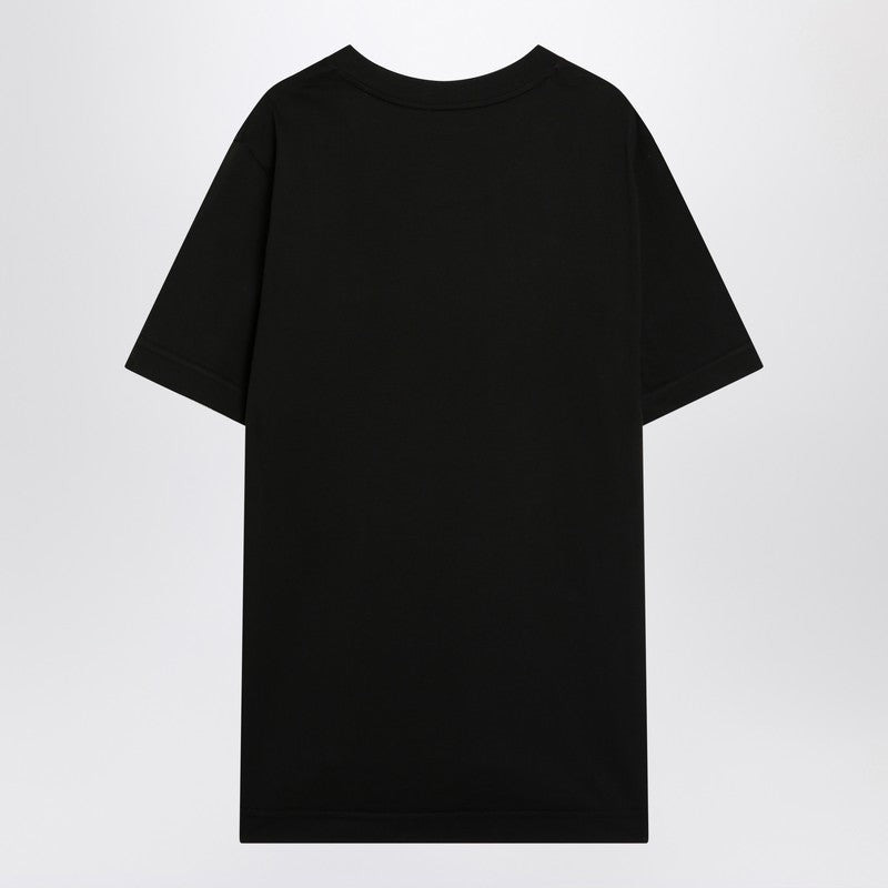 Moncler Black cotton T-shirt with logo patch - 2