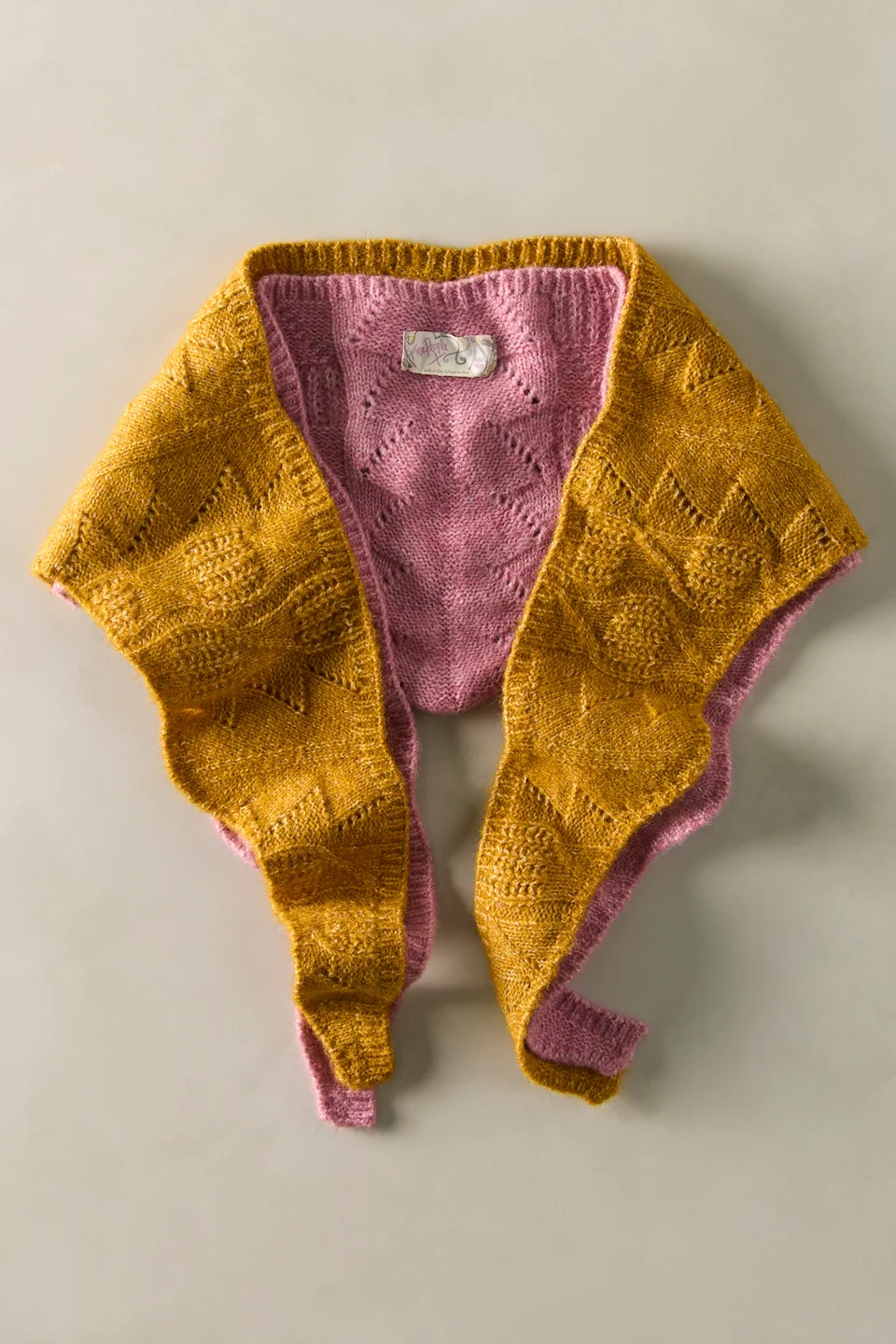 Cozy Cable Triangle Scarf - 1
