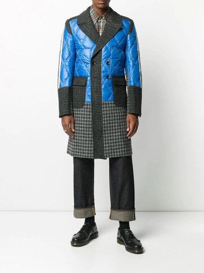 Junya Watanabe MAN patchwork double breasted coat outlook