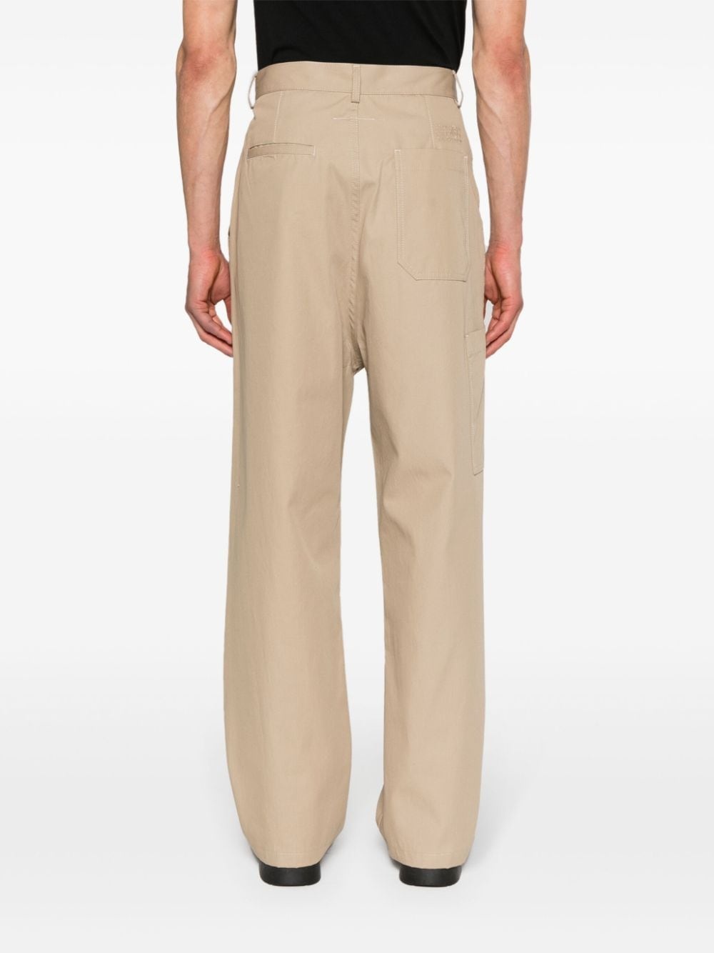 mid-rise straight-leg trousers - 4