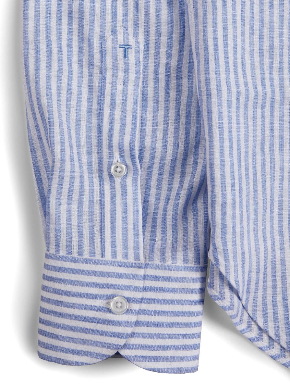 striped linen shirt - 7
