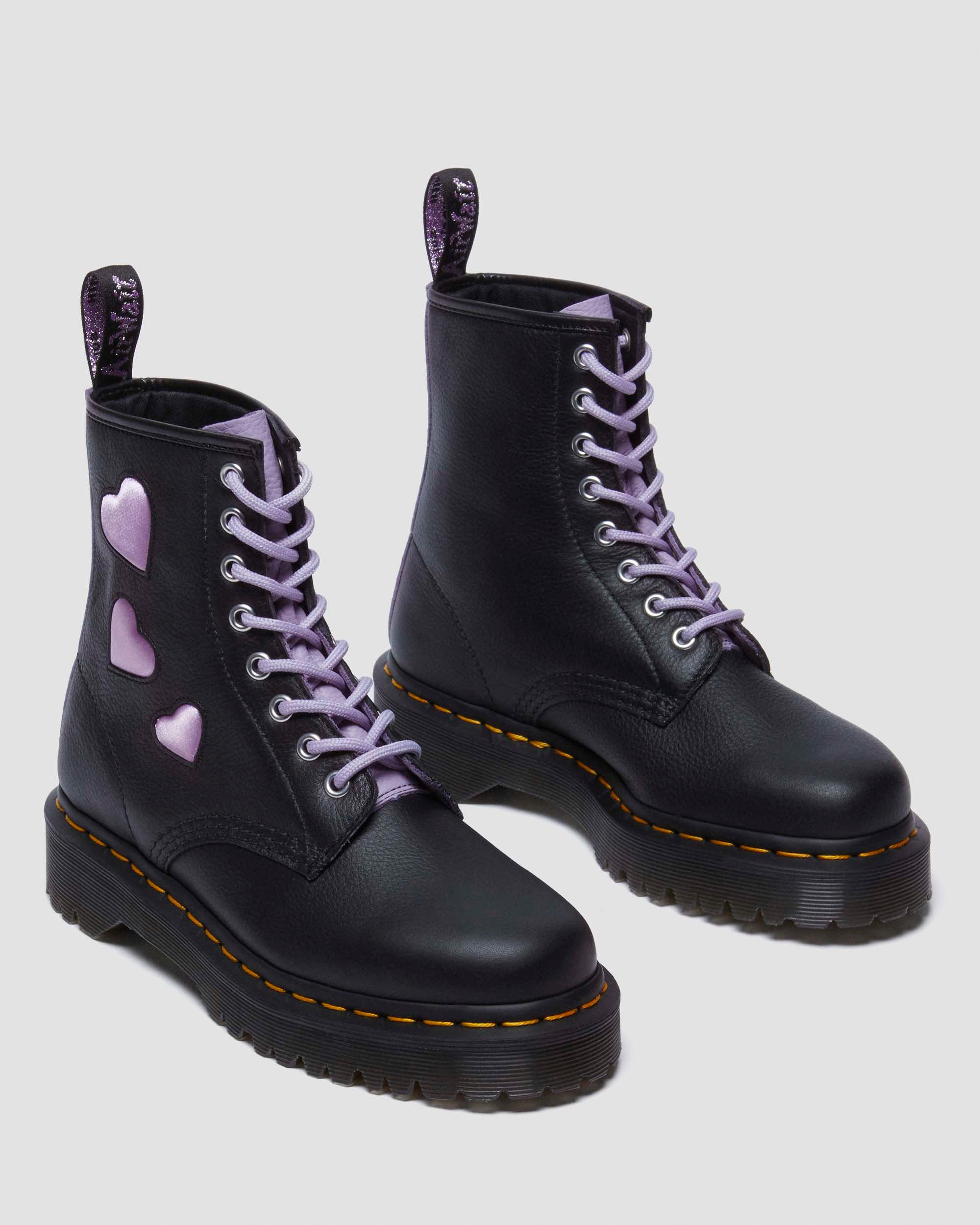 1460 Zip Heart Virginia Satin Lux Lace Up Boots - 8