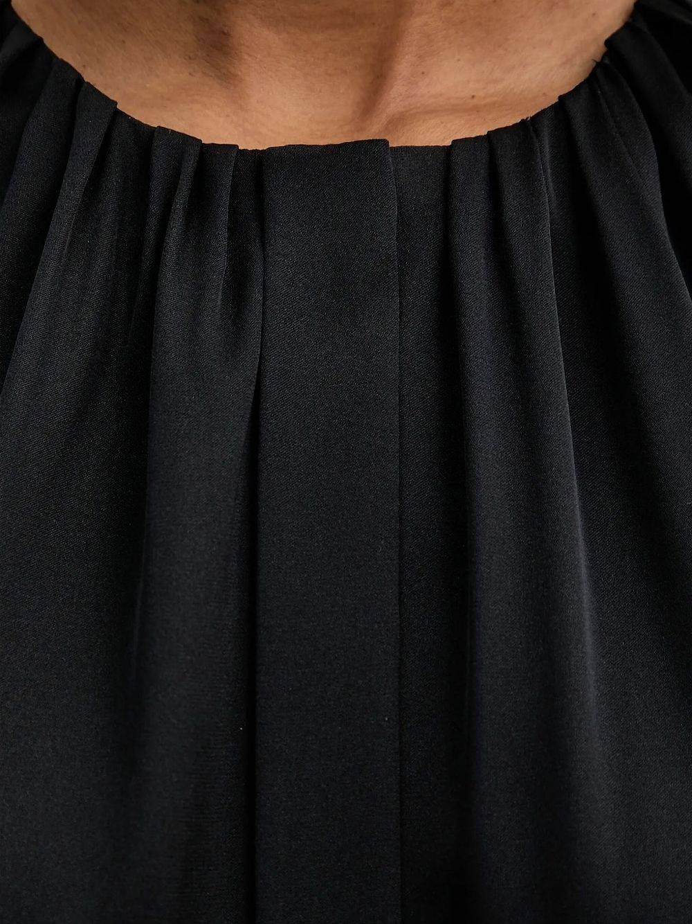 pleated round-neck blouse - 4